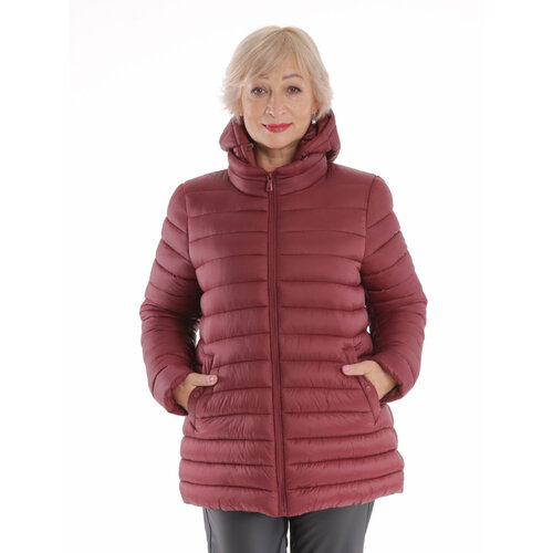 фото Куртка belleb, размер 52, бордовый