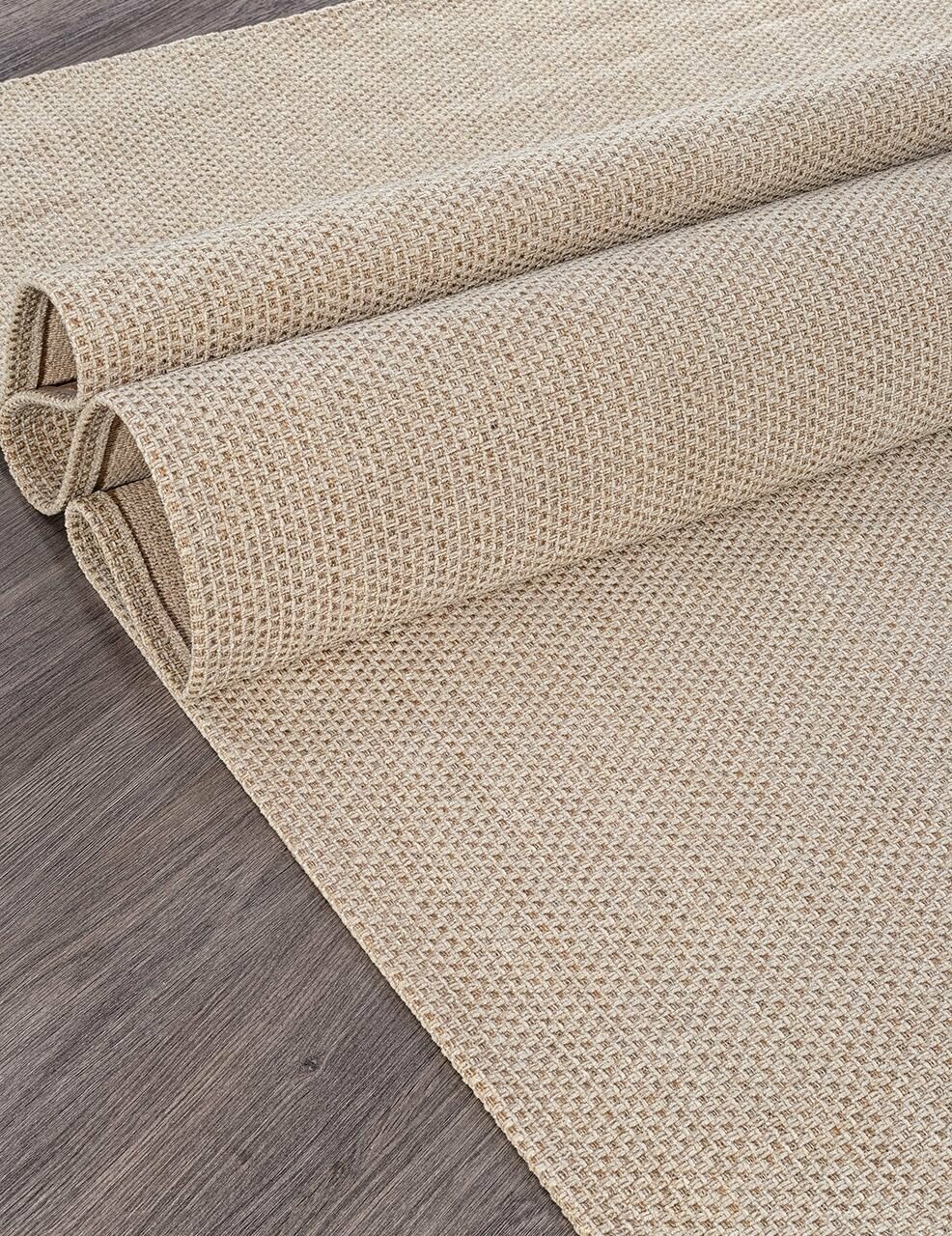 фото Ковер гладкий, бежевый, прямоугольный 1,6х2,3