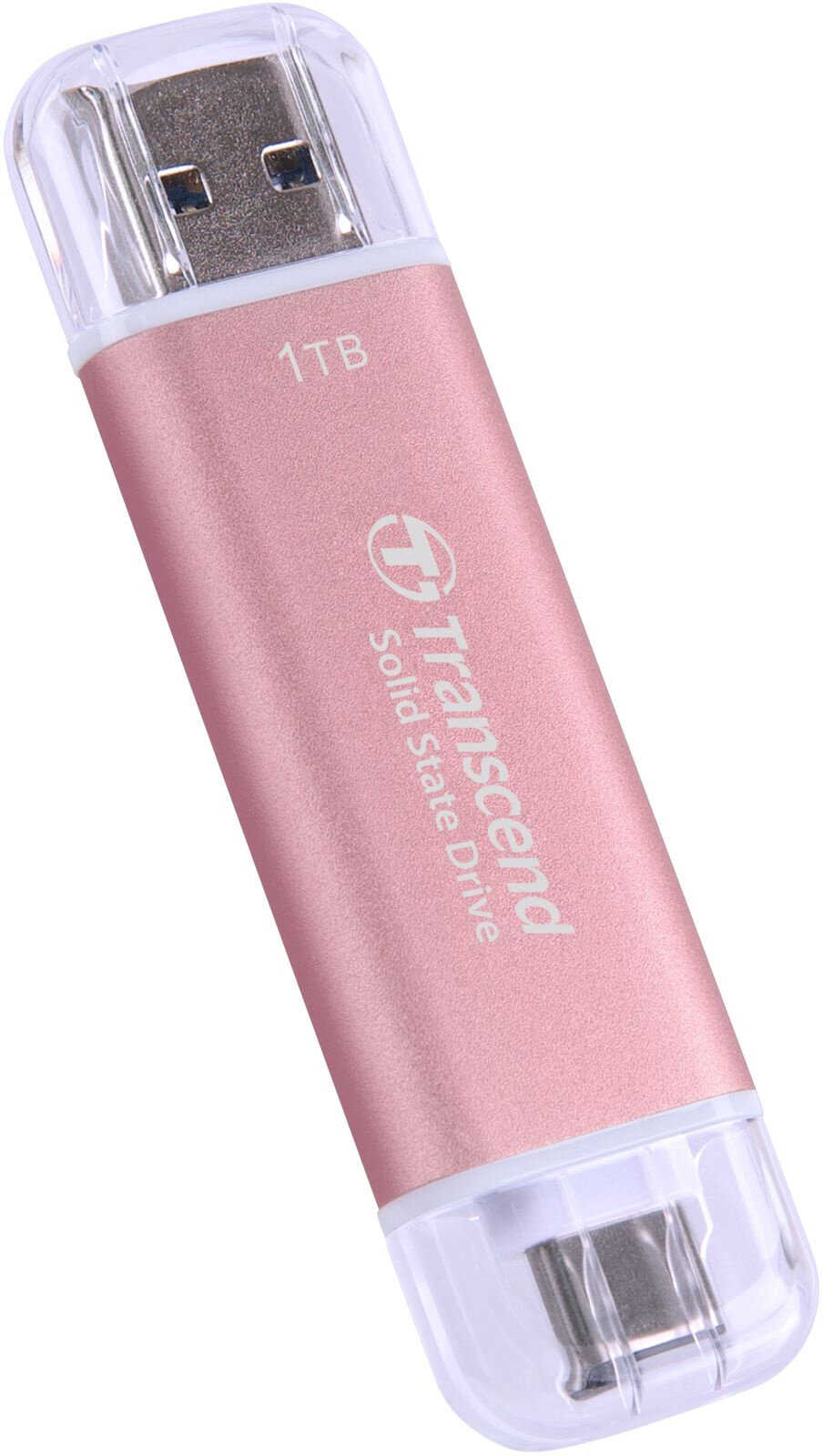 Накопитель SSD Transcend USB-C 1TB TS1TESD310P розовый USB-A — фото 5