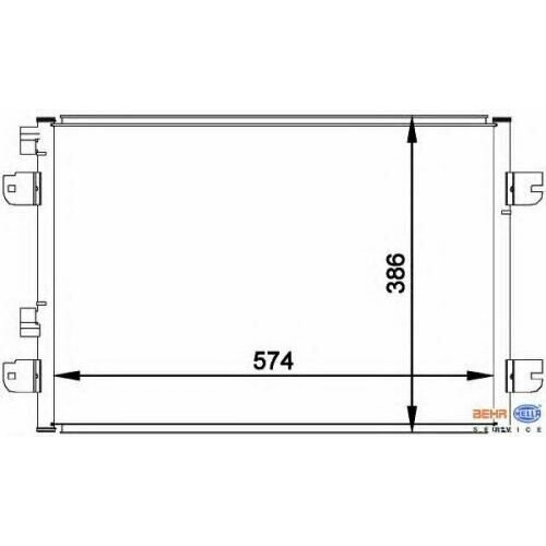 BEHR-HELLA 8FC351318-371 Радиатор кондиционера 574x386x16 1шт