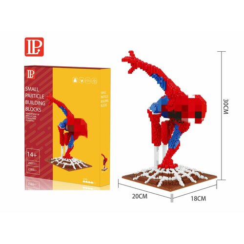 фото Пластиковый 3d-конструктор, из мини блоков, "супергерои человек-паук", 2280 элементов нет бренда
