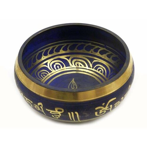 Тибетские поющие чаши – мелодия успеха и гармонии Триратна Поющая чаша цветная 16-17 см SBCL