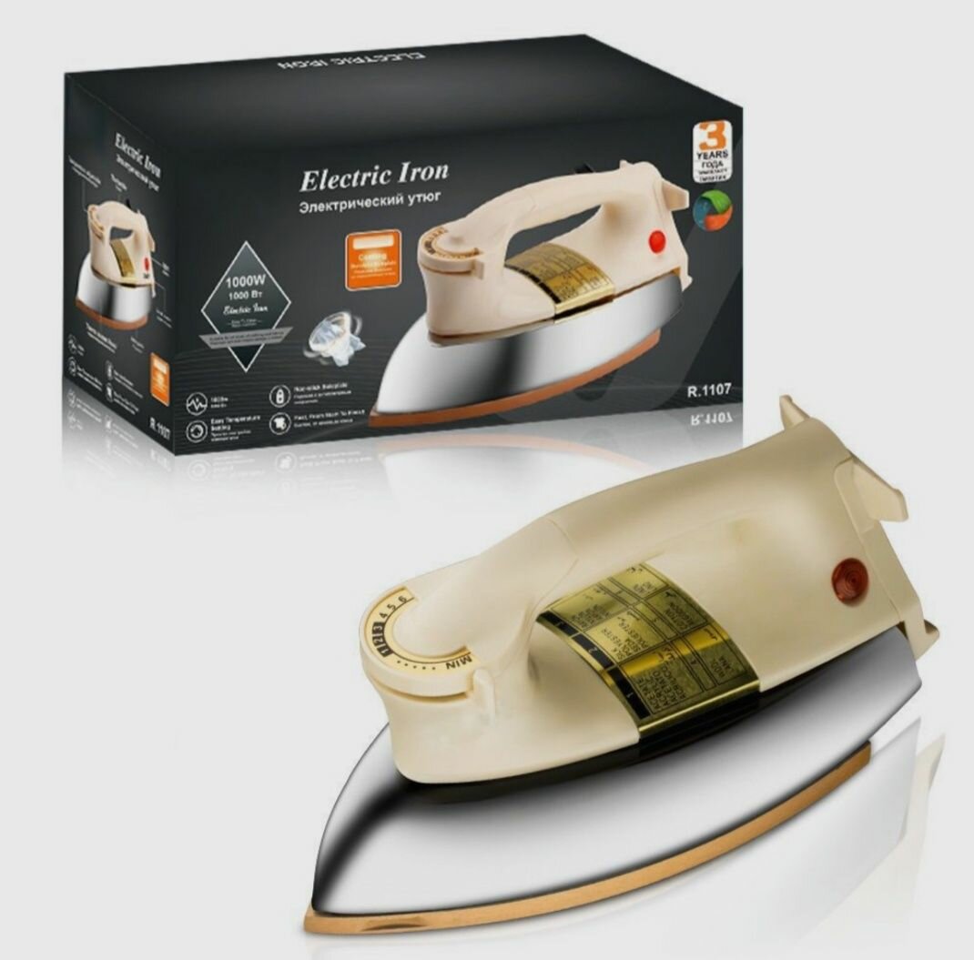 фото Электрический утюг керамический, мощностью 1000Вт