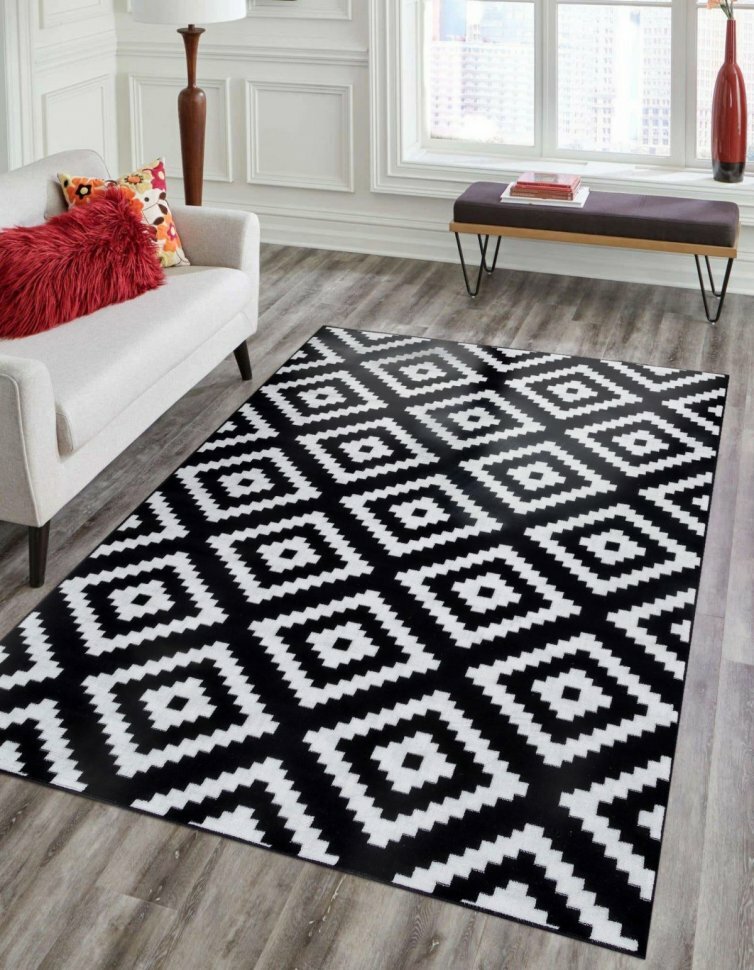 фото Ковер SILVER-AC14-DARK-NAVY-STAN (0.8 х 1.5 м)