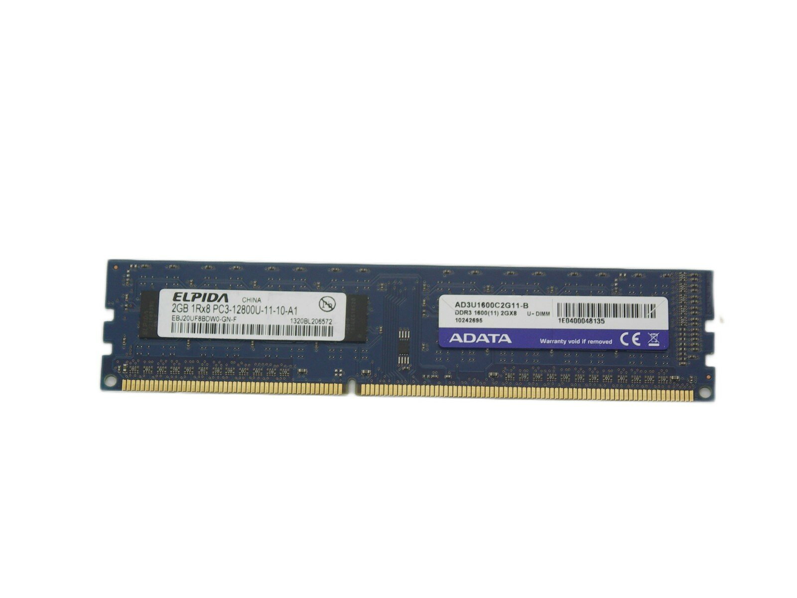 Модуль памяти DIMM DDR3 2Gb 1600Mhz PC-12800 ELPIDA EBJ20UF8DW0-GN-F