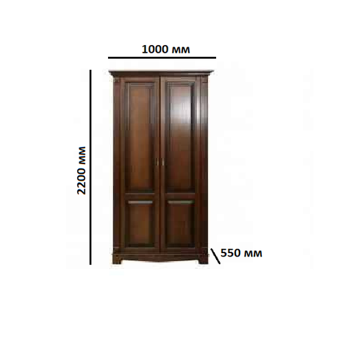 Шкаф ммк-древ Венетто 2-х ств грецкий орех 25 тонировка 10055220 57990₽