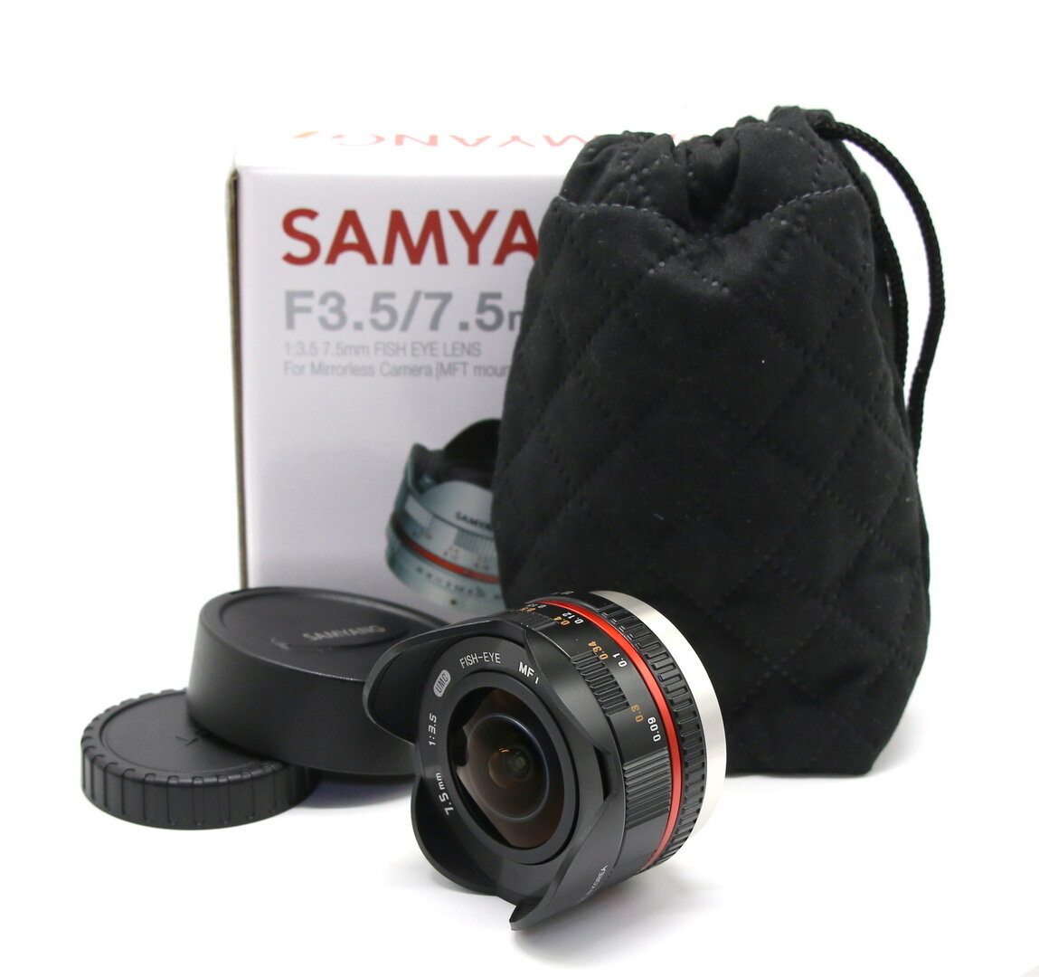 Samyang 7.5mm f/3.5 UMC Fish-Eye в упаковке