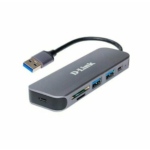 USB-хаб D-Link DUB-1325/A2A, grey концентратор d link dub 1325 с разъемом usb 3 0 type a dub 1325 a2a