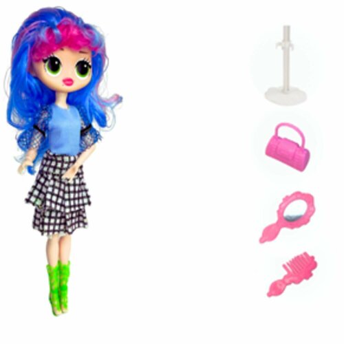 Кукла на шарнирах 25 см в наборе 7 аксессуаров 1048₽