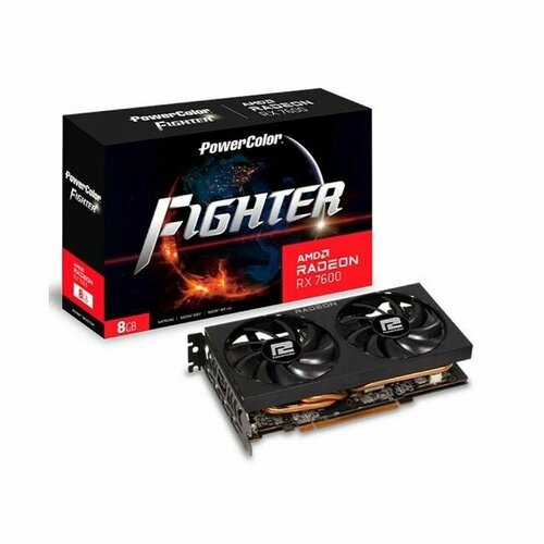 Видеокарта PowerColor RX7600 Fighter 8GB GDDR6 128-bit DPx3 HDMI 2FAN RTL