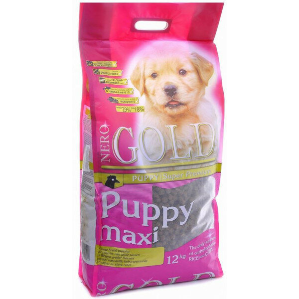 Nero Gold Для щенков крупных пород с курицей и рисом, Puppy Maxi, 12кг