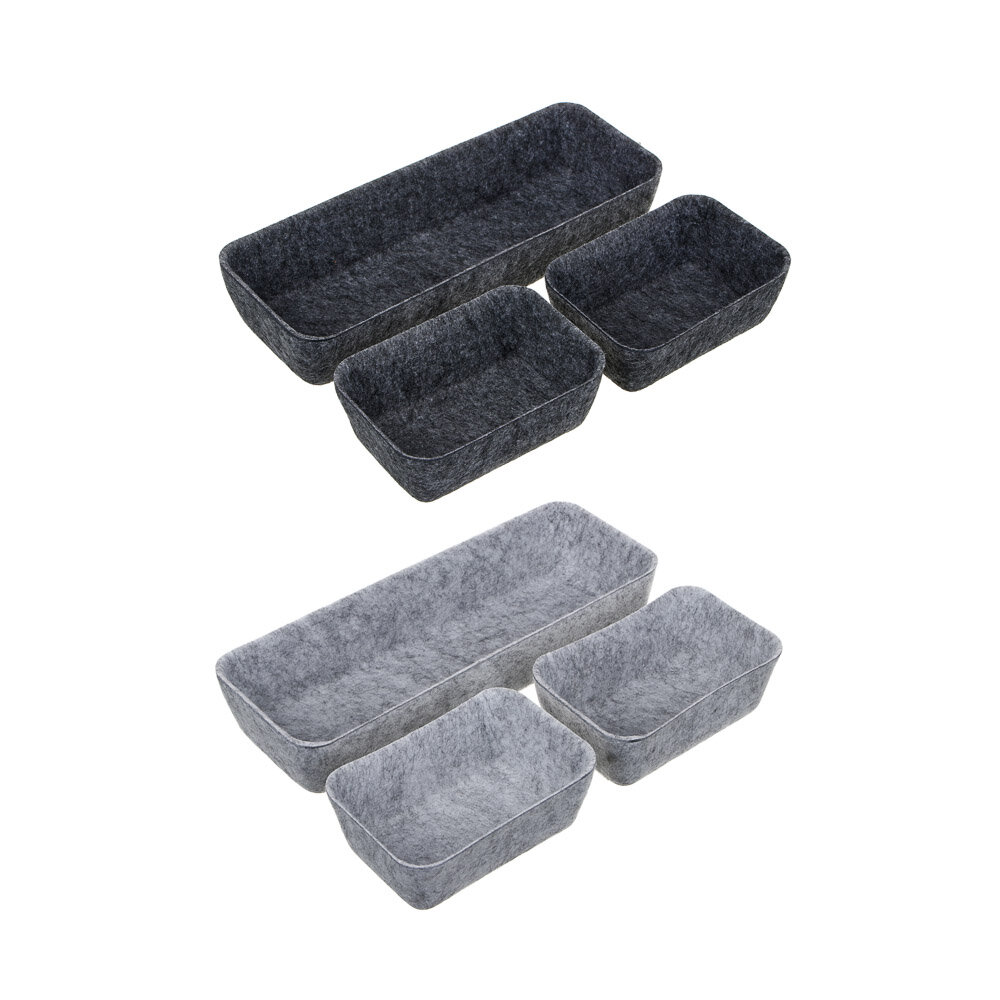 фото VETTA Органайзер для хранения в ящиках,3 шт,27х9х5см 1шт, 13х9х5см 2шт, полиэстер, 2 цвета