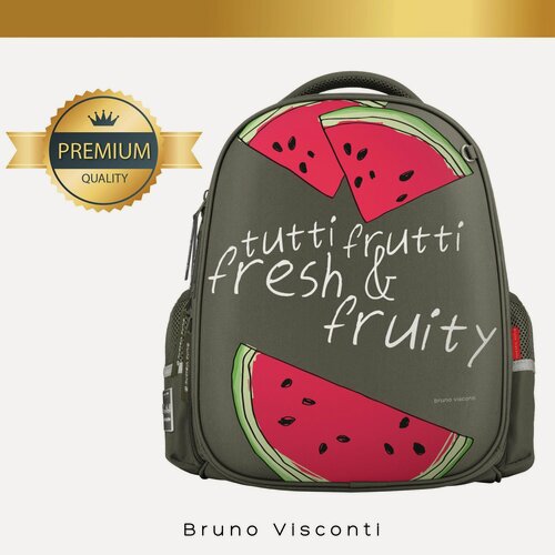 Изображение товара Рюкзак школьный для девочки ортопедический Bruno Visconti облегченный "FRESH & FRUITY. Арбуз" 1 класс арт.12-001-183/06