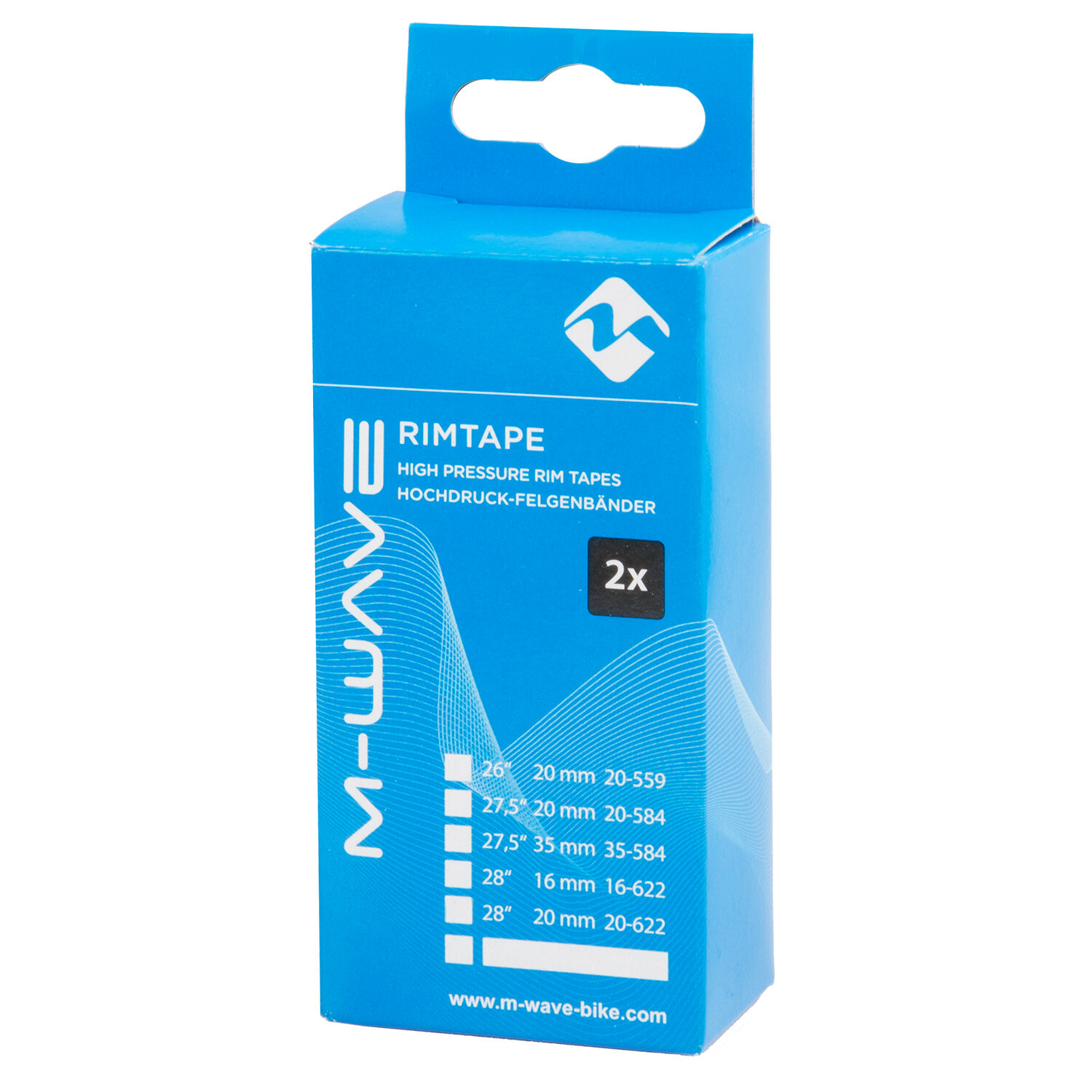 Лента ободная 5-519371 27.5 PLUS пластик ширина 24мм. повышенное качество голубая M-WAVE