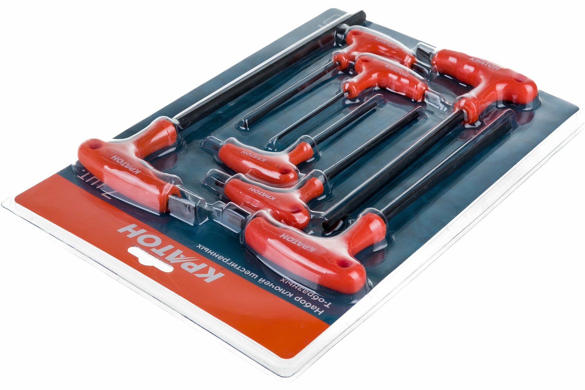 фото Набор шестигранных Т-образный ключей 7 штук Кратон INDUSTRIAL 2 19 04 001