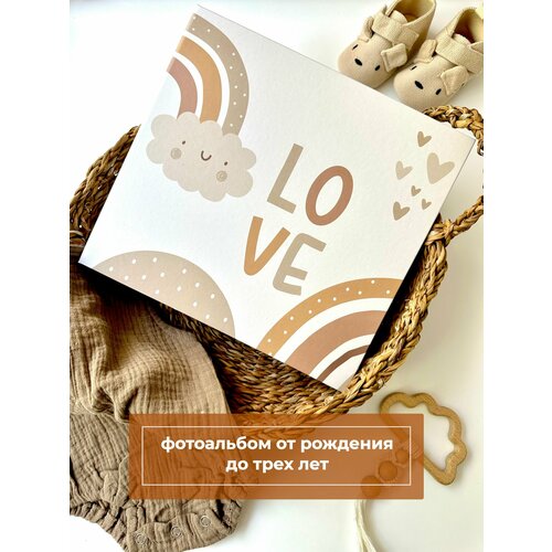 Мистер слон Фотоальбом для фотографий детский, от 0 до 3 лет, ребенку, подарок новорожденной и ее маме на выписку из роддома или день рождение