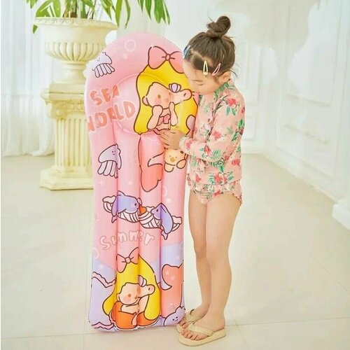 Детский надувной матрас Дельфин для плавания 112х36 см Розовый 890₽