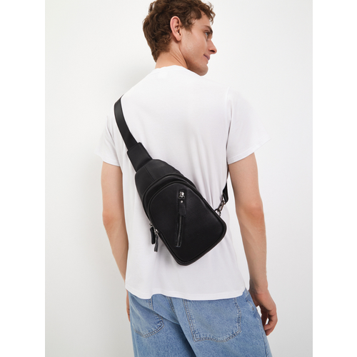 Сумка кросс-боди , фактура гладкая, черный