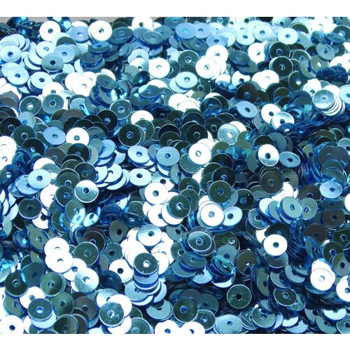 ПЛ002НН5 Пайетки круглые плоские, цвет: светлое золото металлик, 5 мм, 30 грамм