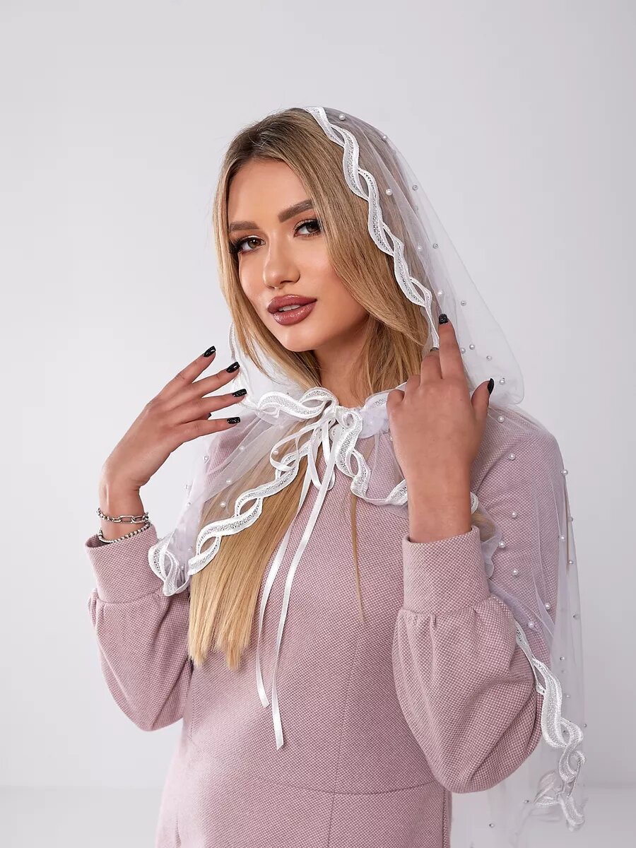 Платок Marinel для женщин,160х50 см, белый