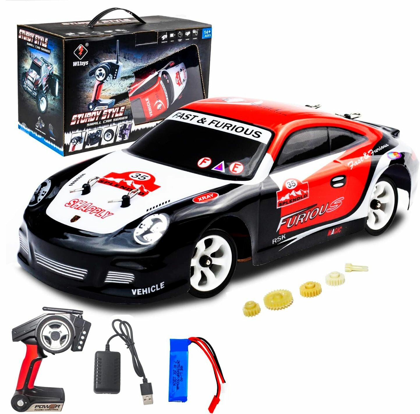 Радиоуправляемая машина для дрифта WL Toys Drift Car K969 4WD RTR масштаб 1:28 2.4G / дрифт машинка на пульте управления Drift RC для детей