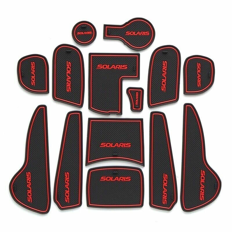 фото Коврики на панели Солярис 2017г. красные 14400