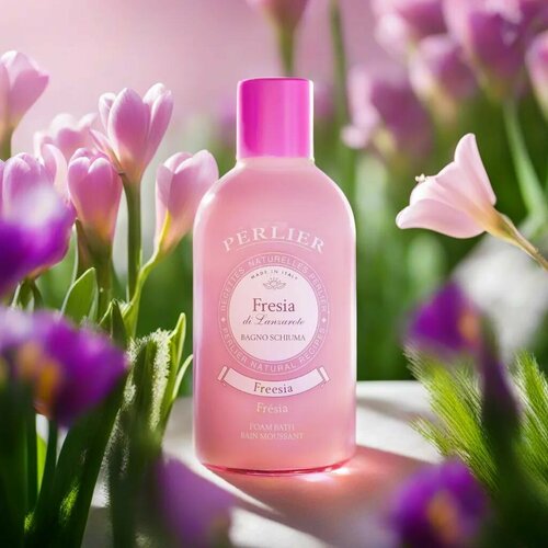 PERLIER Пена для ванны Фрезия