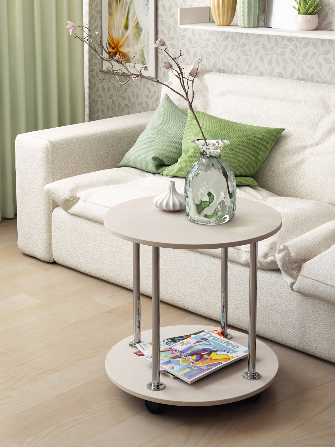 фото Стол журнальный Прованс . На колесиках. Дуб