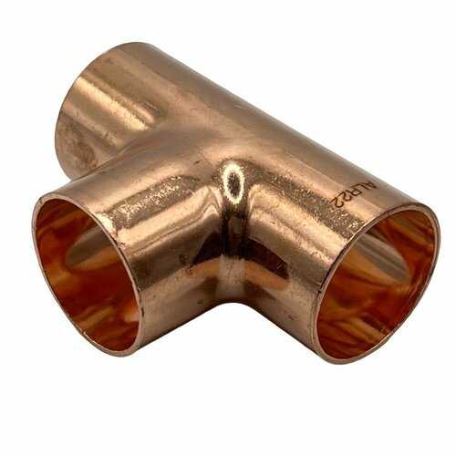 Тройник прямой, медный, ALR арт. 5130, под пайку, 22 мм