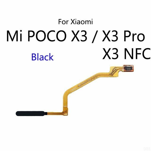 Шлейф Xiaomi Poco X3 NFC / X3 Pro сканер отпечатка пальцев серый / Кнопка включения серая для Xiaomi Poco X3 NFC / X3 Pro