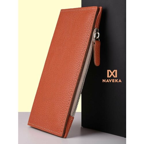 Кошелек NAVEKA, фактура зернистая, оранжевый