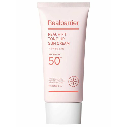 Тонирующий солнцезащитный крем Real Barrier SPF50 Peach Fit Tone-Up Sun Cream 50 мл 2690₽