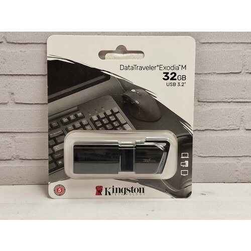 Флешка Kingston DataTraveler Exodia M 32 ГБ 1 шт черный 499₽