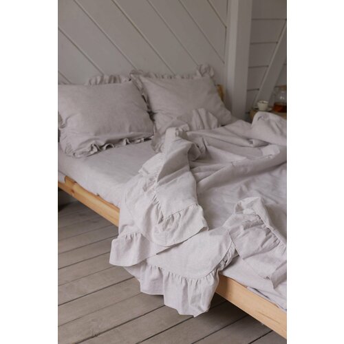 Комплект постельного белья Go.Love, Лен+Хлопок, Евро, наволочки 50x70