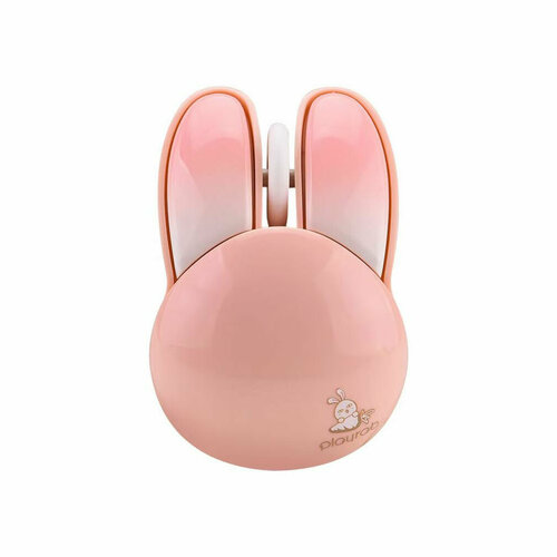 Компьютерная мышь беспроводная Кролик M6 2,4G USB розовая белый, розовый