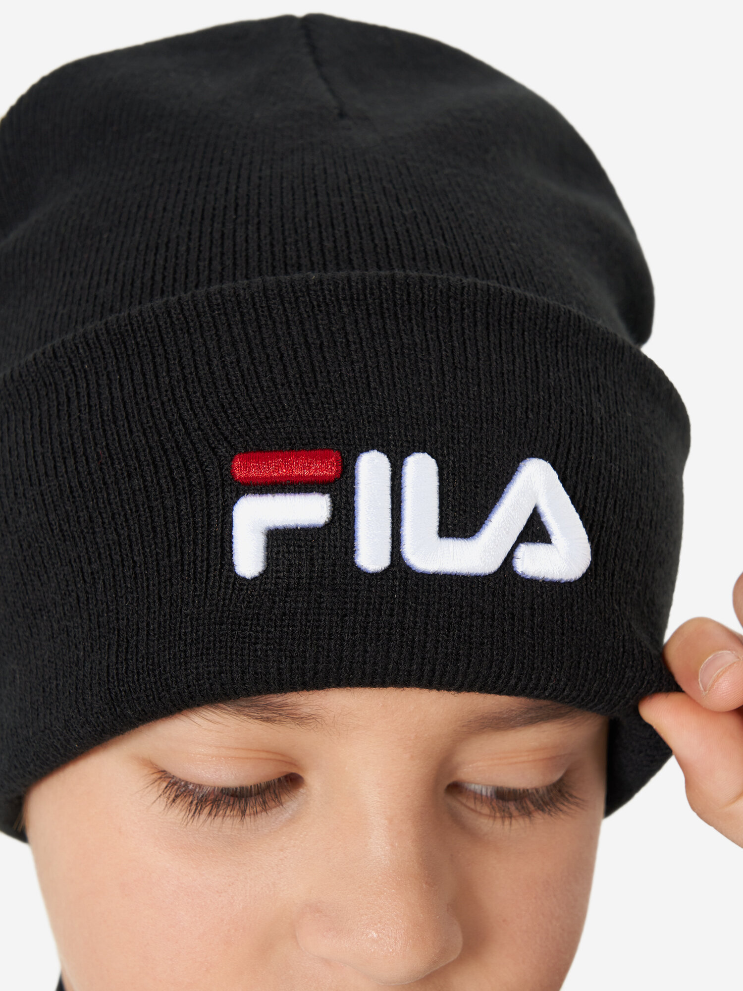 Шапка Fila для мальчиков, размер 54, черный — фото 1