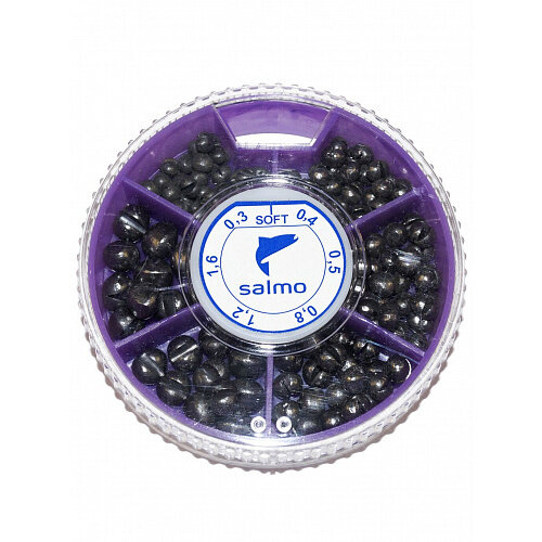 Грузила Salmo дробь SOFT мягкие 6 секций 0.3-1,6г 100г набор 3
