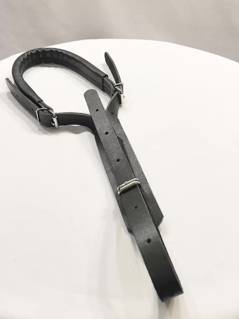 Подхвостник для пони для седла из чёрной кожи — фото 1