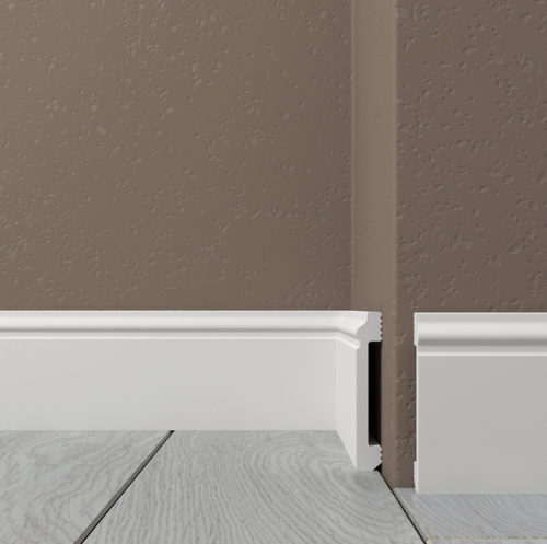 Изображение товара Плинтус напольный 80х12 мм (14 метров) Premium белый ударопрочный повышенной прочности под покраску - 7 шт