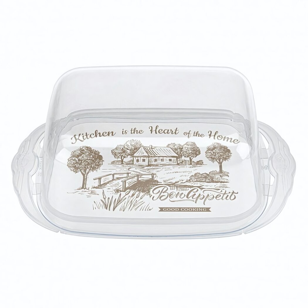 Масленка с декором 18,9*11*6,9см