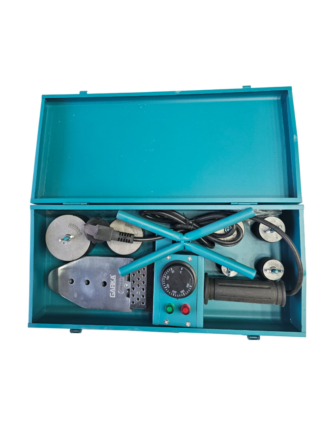 Сантехнический утюг Garka, с кейсом и насадками, для пластиковых труб — фото 1