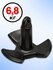 Якорь гриб для лодки пвх речной 6.8кг(15lb) черный