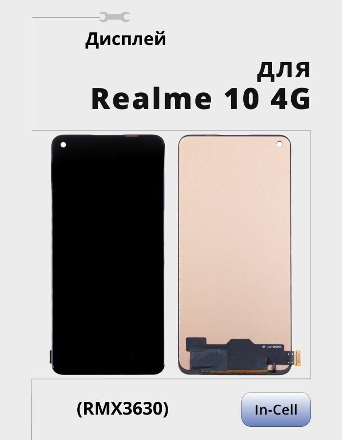 Дисплей для Realme 10 4G в сборе с тачскрином (RMX3630) Черный - (In-Cell)