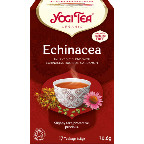 фото Чай в пакетиках yogi tea echinacea эхинацея, ройбуш, кардамон, 17 пакетиков