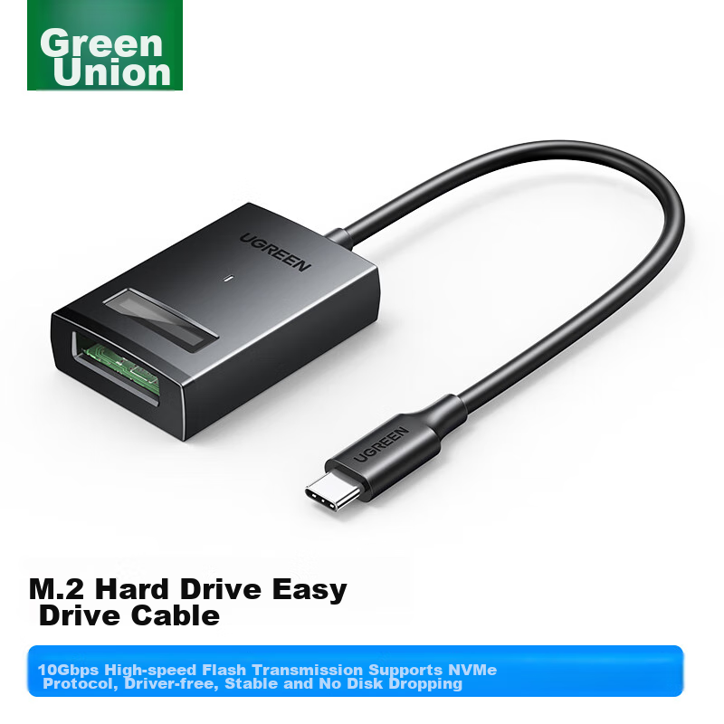 Lulian Type-C3.2 to M.2 NVMe Hard Drive Easy Drive Cable Hard Drive Read Converter SSD Enclosure Adapter Cable for Laptops 15603