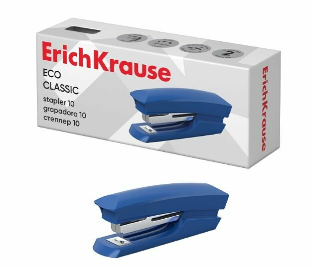 Степлер ErichKrause ECO до 20 листов № 10 пластик