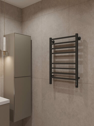 Изображение товара Полотенцесушитель электрический черный TERMINUS (Терминус) Ватикан П8 КС 500х800 мм