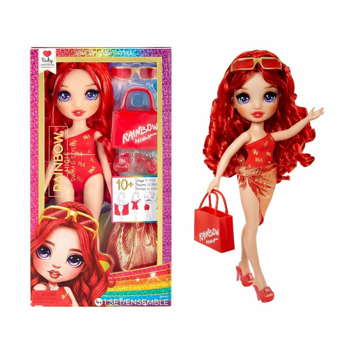 Кукла Rainbow High "Ruby Anderson" RAINBOW HIGH, шарнирная, 28см, с аксессуарами