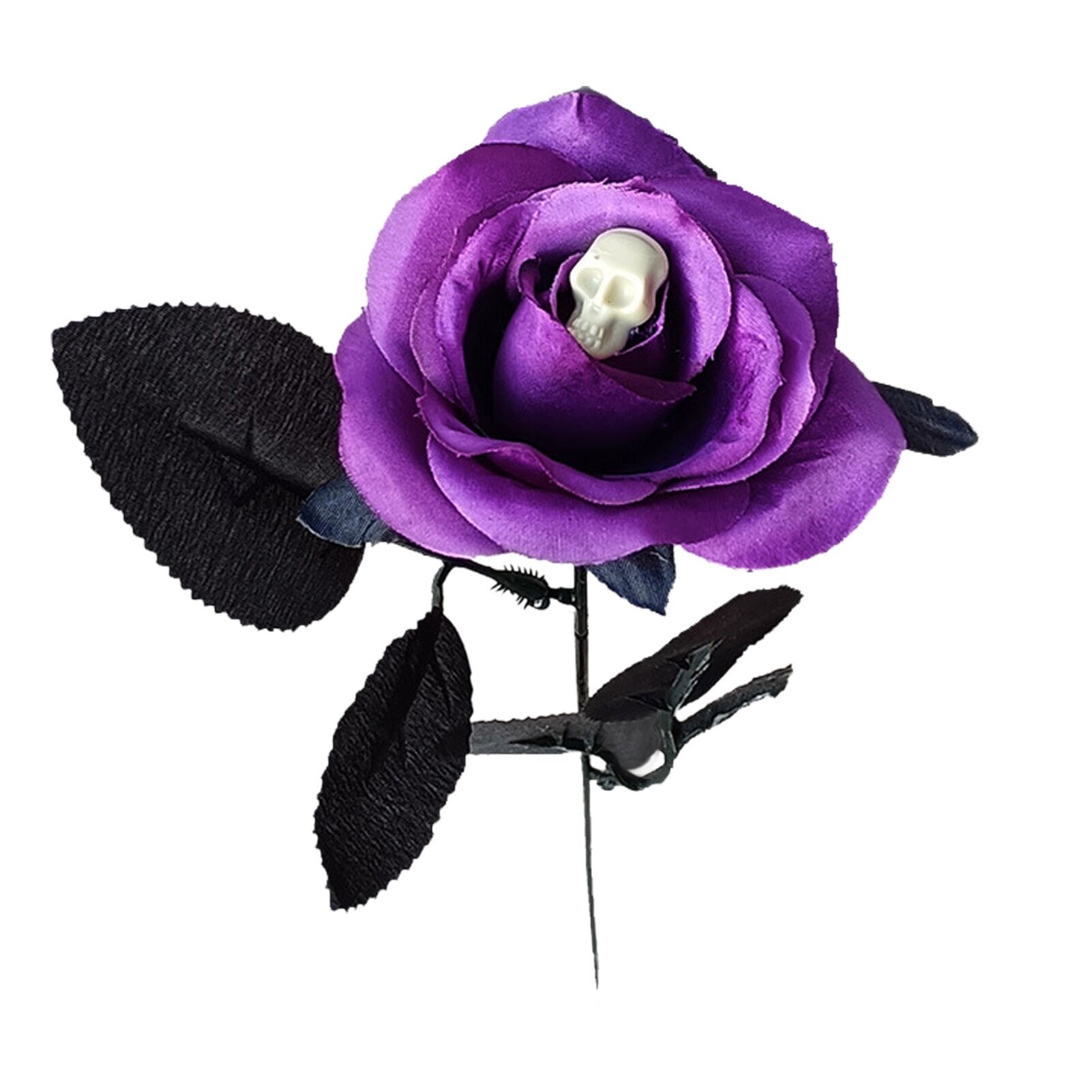 Искусственная роза Жизненная декоративная фальшивая цветок с головой черепа для вечеринки на Хэллоуин