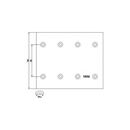 фото Textar 1901003 накладки тормозные 1 рем. 420х150х21.8ммвнутренняя длина дуги 177,4
